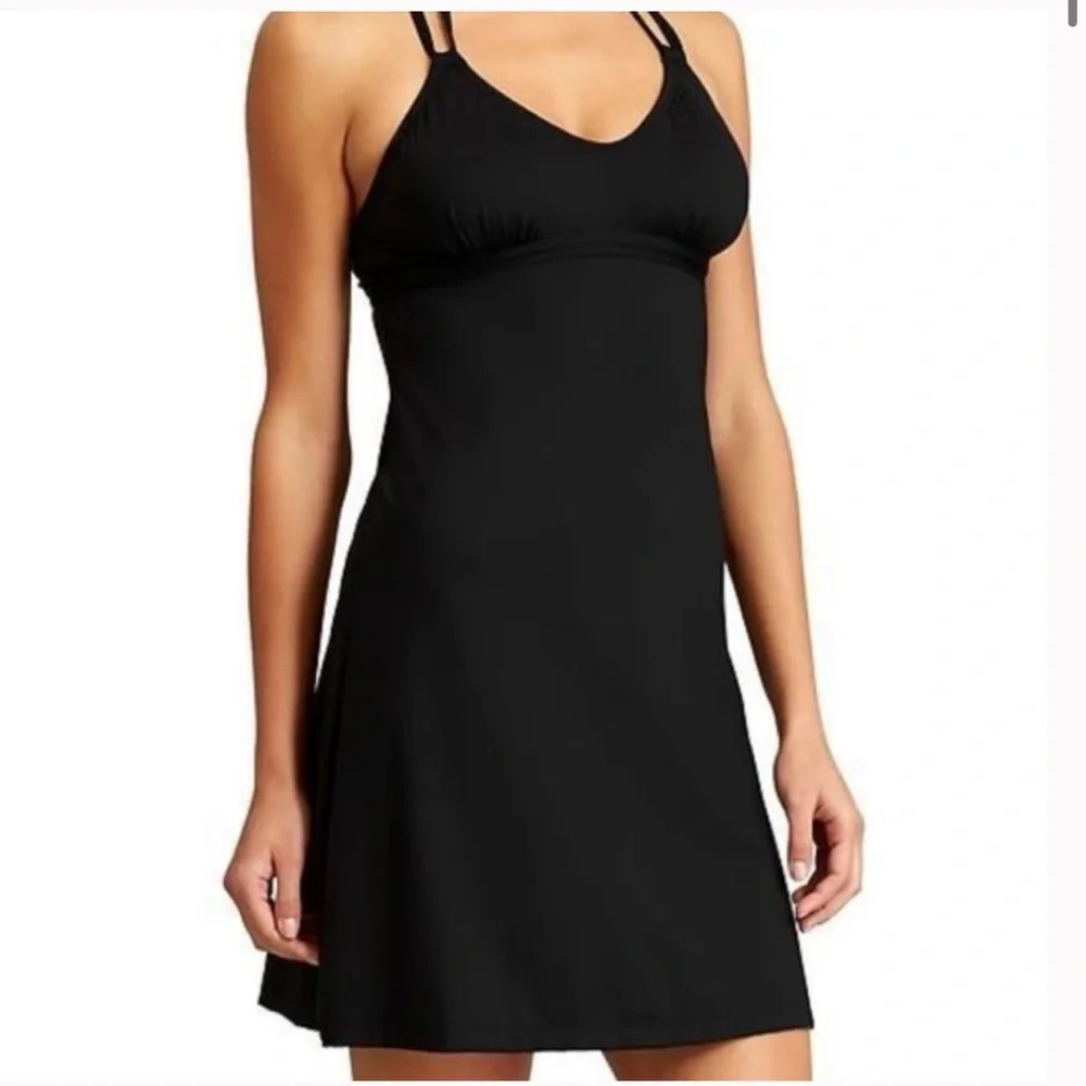 Athleta scoop black swim fabric dress. Like new M